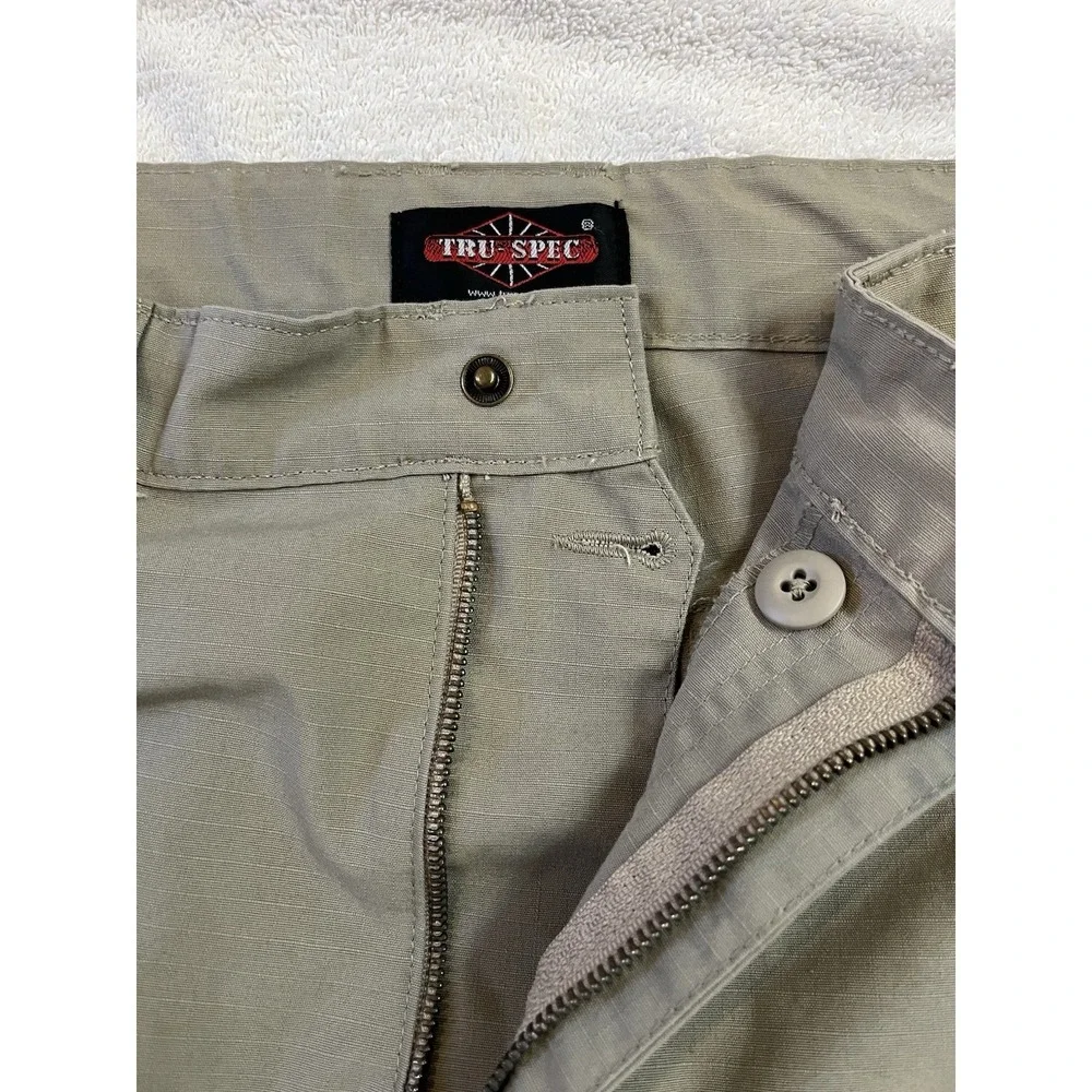 Tru-Spec 24-7 Tactical Ascent Pants Mens 38x32 Cargo Ripstop Khaki Double‎ Knee